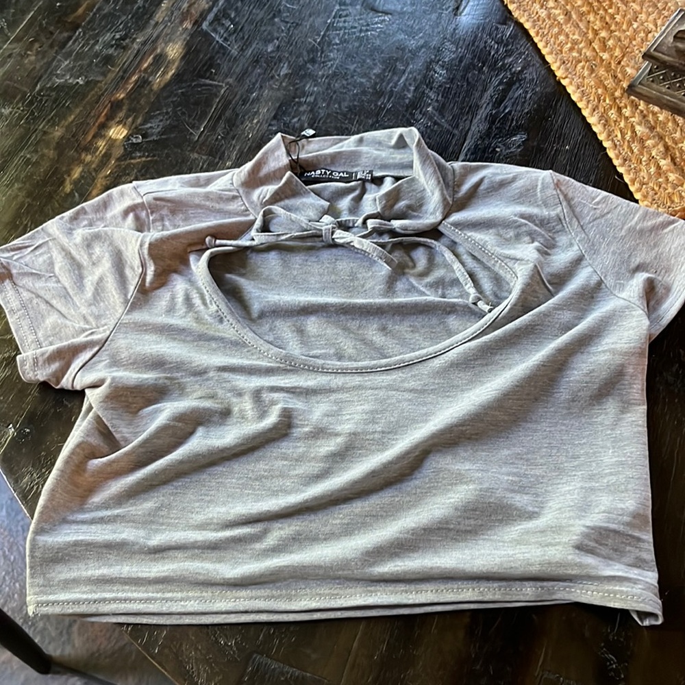 Nasty Gal Collection Grey Top